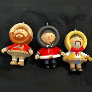 2013 Frosty Mystery Ornaments Lot of 3 Different Hallmark Keepsake Ornament USED